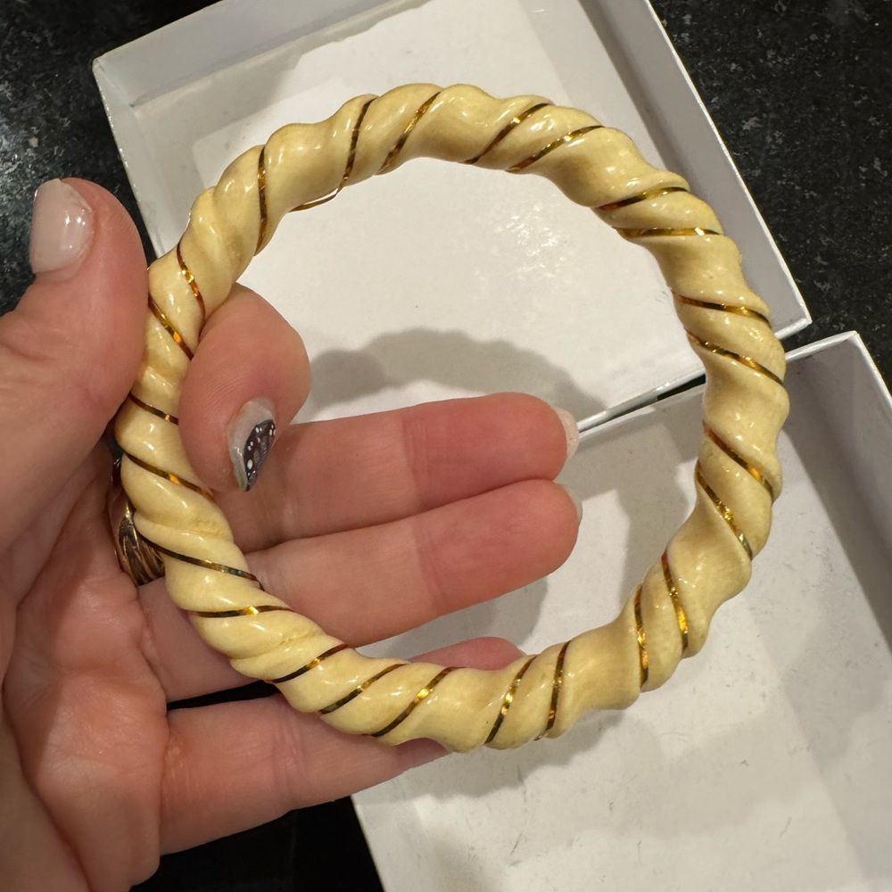Twisted Bone Bracelet with 14k Gold - Picture 6 of 7